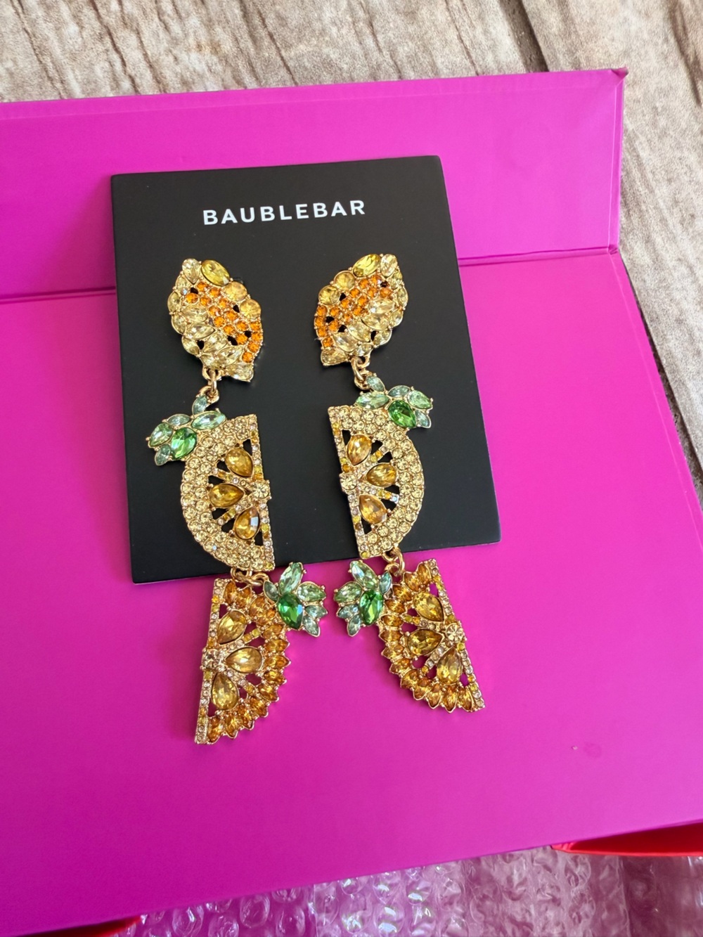 BaubleBar Gold-tone lemon earrings